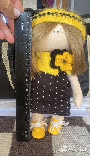 Кукла текстильная ручной работы 25 см