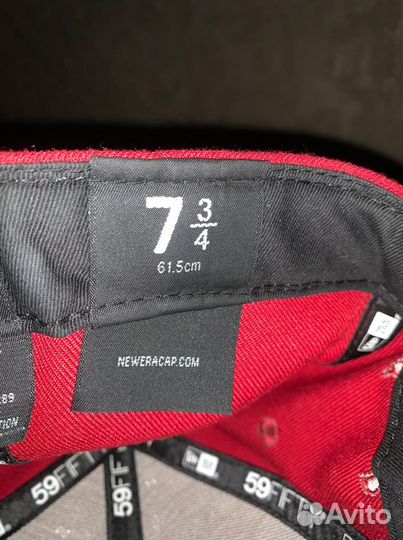 Бейсболка Chicago bulls красная 7 3/4 (61,5см)