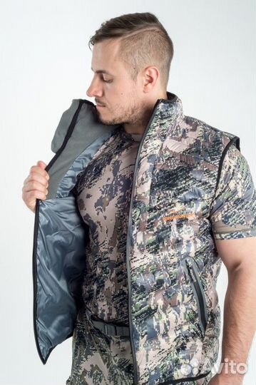 Жилет King Hunter warm, Camo Gray L