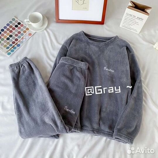 Новая теплая пижама, размер S/M