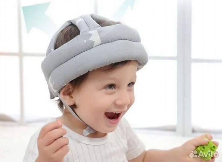 Мягкая детская шапка - шлем