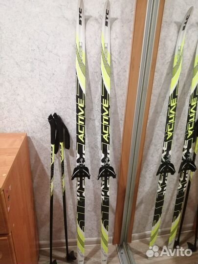 Лыжи, палки и Лыжные ботинки