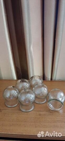 Банки медицинские массажные СССР 6шт