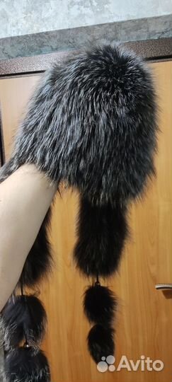 Шапка ушанка чернобурка