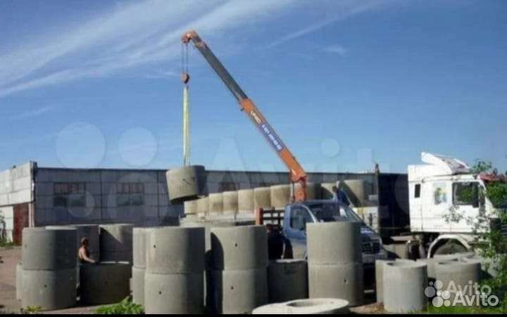 Копка септиков канализации. Доставка колец