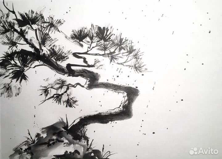 Картина фен-шуй сосна