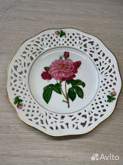 Тарелки прорезной фарфор. Schumann. Винтаж