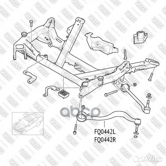 Рычаг BMW 5 (E39) 95- перед.подв.верх.прав. fq0