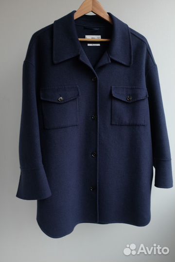 Рубашка шерсть mango M-L пальто