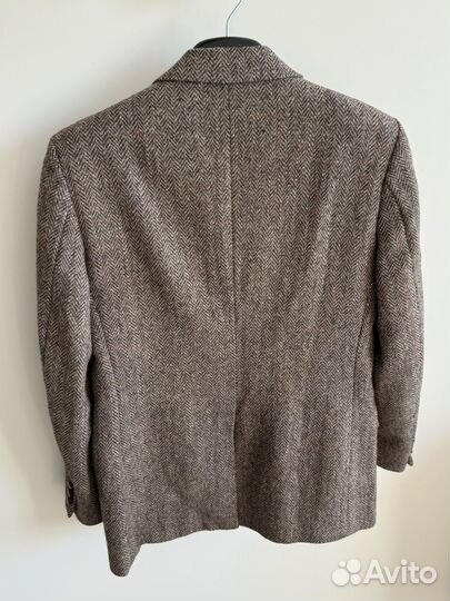 Пиджак теплый в елочку Harris Tweed