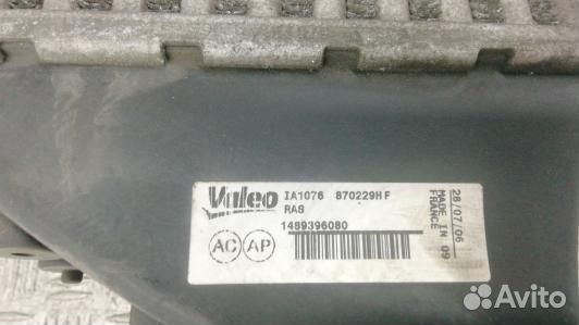 Радиатор интеркуллера citroen C8 (SEA06KC01)