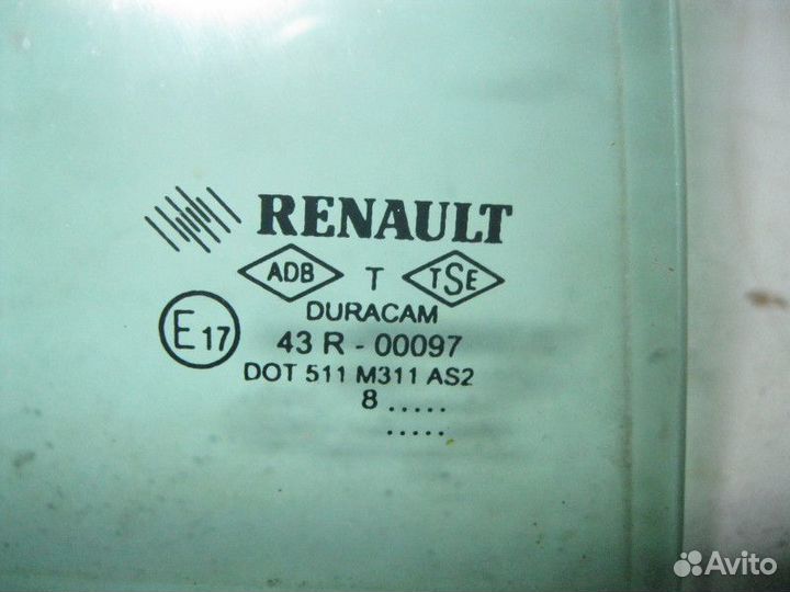 Стекло двери задней правой (форточка) Renault Mega