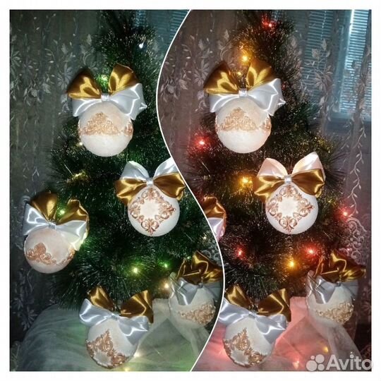 Новогодний шар на елку - ручная работа