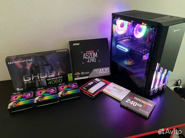 Игровой компьютер rtx 4060 razen 5 3600