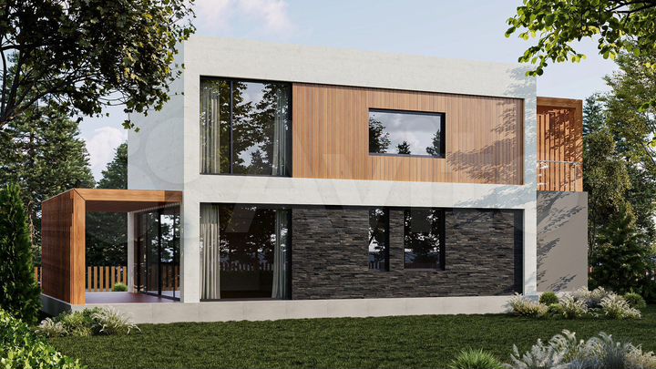 Коттедж 189 м² на участке 10 сот.