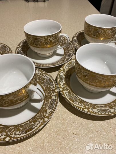 Чайный сервиз 6 пар (6 чашек с блюдцами)