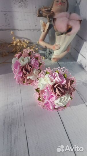 Резиночки для волос ручной работы