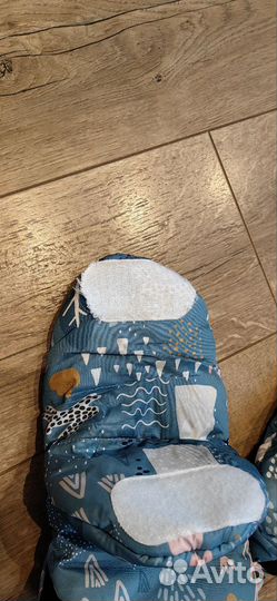 Зимний конверт и варежки для коляски