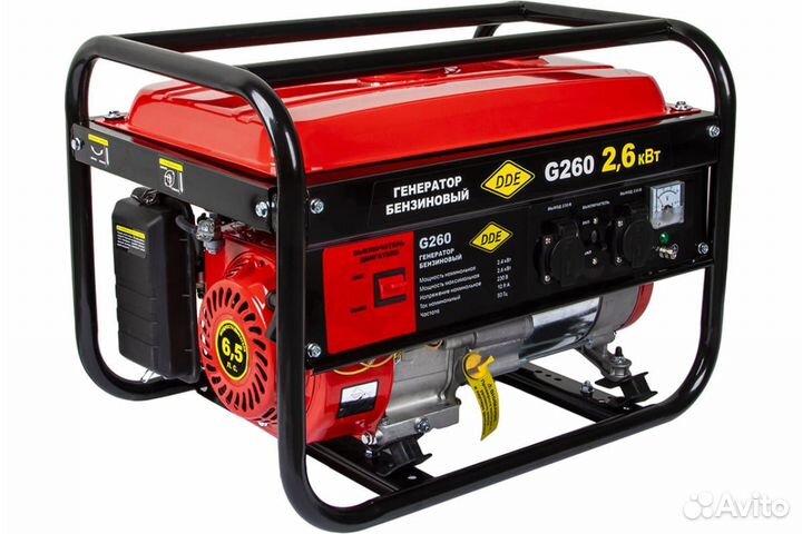Бензиновый генератор DDE G260 2,6 кВт 6,5 л.с. 919