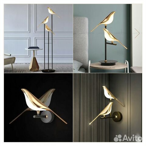 Светильник, настольная лампа, торшер с птицей Nomi