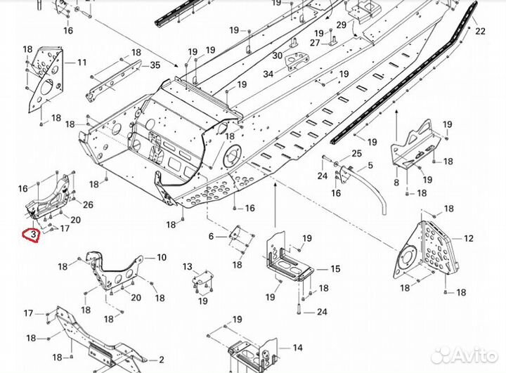 Кронштейн двигателя Ski-Doo Lynx 518323346