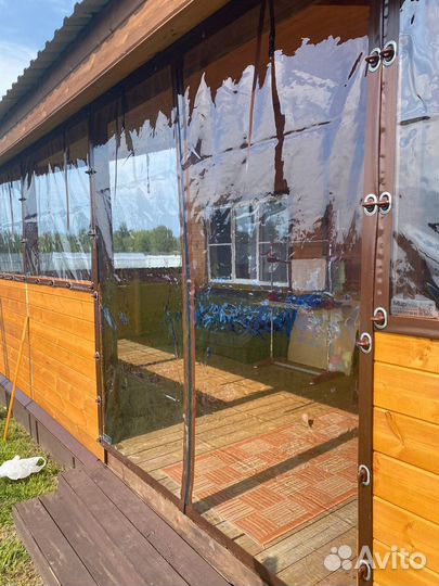 Гибкие окна на беседку