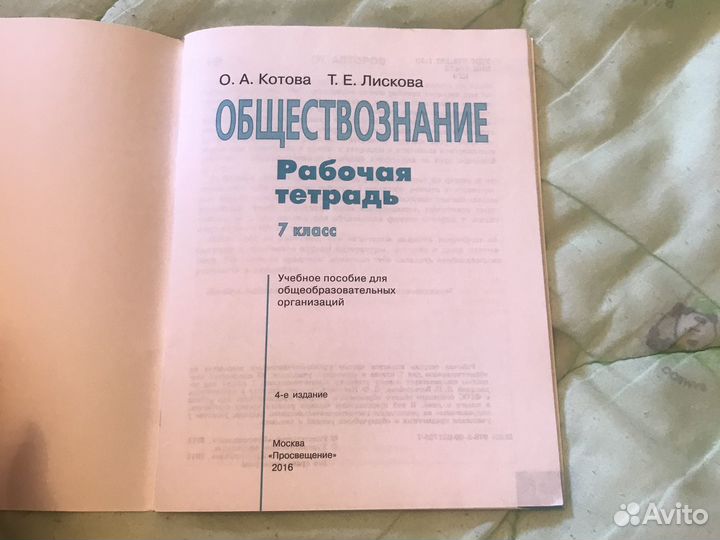 Рабочая тетрадь общество 7 класс
