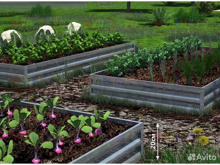 Грядки оцинкованные и крашенные