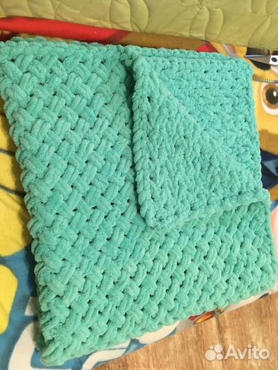 Плед детский вязаный ручная работа
