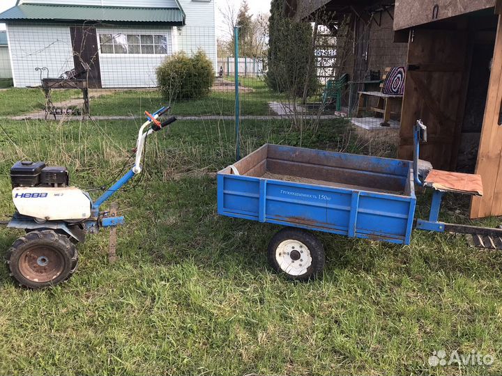Мотоблок Нева 2 С прицепом и фрезами