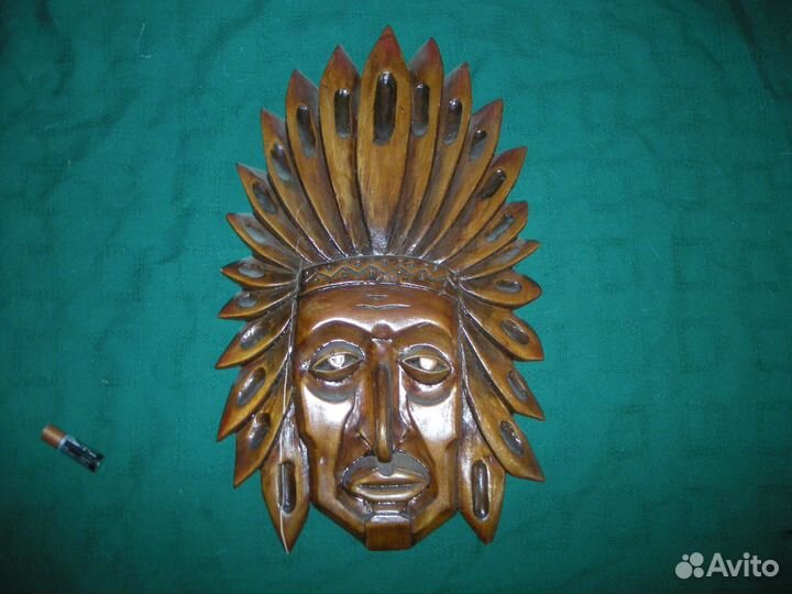 Шильдики жетоны накладные на трость Индеец резной