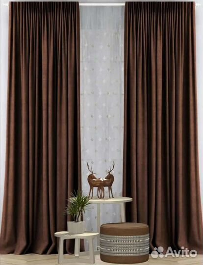 Шторы однотонные