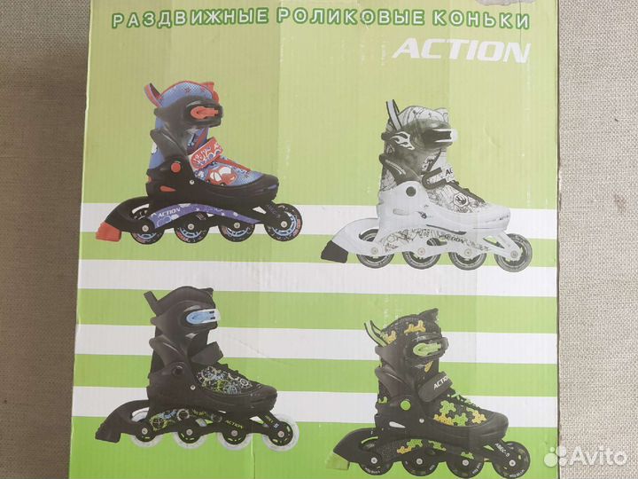 Роликовые коньки детские раздвижные 34-37