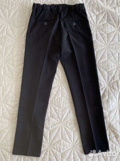 Брюки школьные для мальчика 134 черные акула
