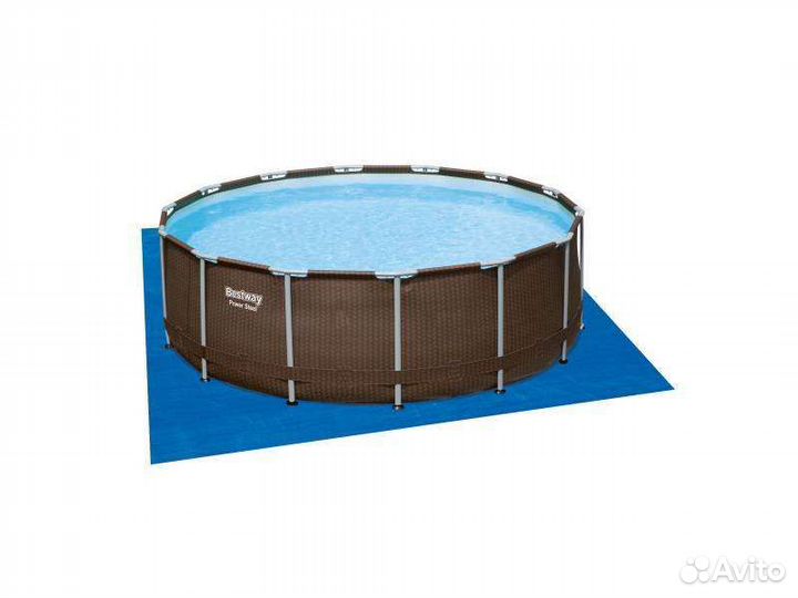 Каркасный бассейн bestway 366х122 см ротанг компле