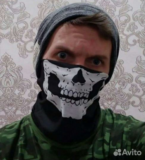 Маска с черепом снуд бафф балаклава шарф шапка