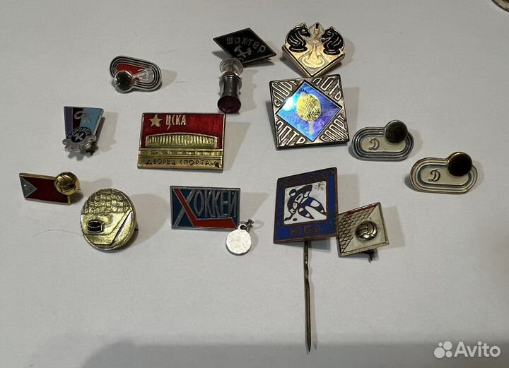 Значки СССР Спартак, Динамо, хоккей, волейбол