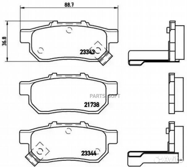 Brembo P28025 P28025 233 20FDB778572134B колодки д