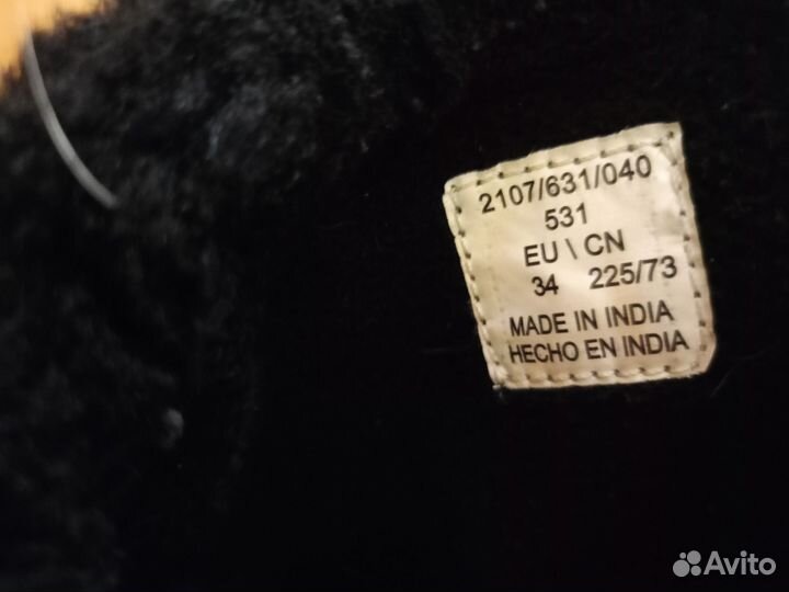 Сапоги зимние zara 34 натуральная кожа