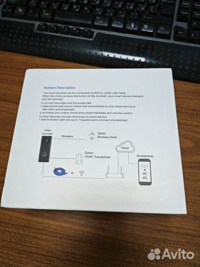 SMART Tuya HD видео дверной звонок PoE