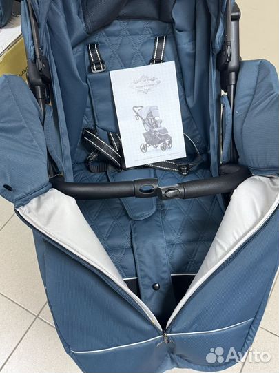 Новая коляска Babalo 2025 синий на графит раме