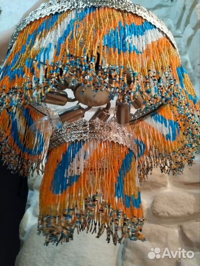 Люстра потолочная из бисера чехия