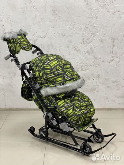 Санки коляска ника 7-8 sport Новые