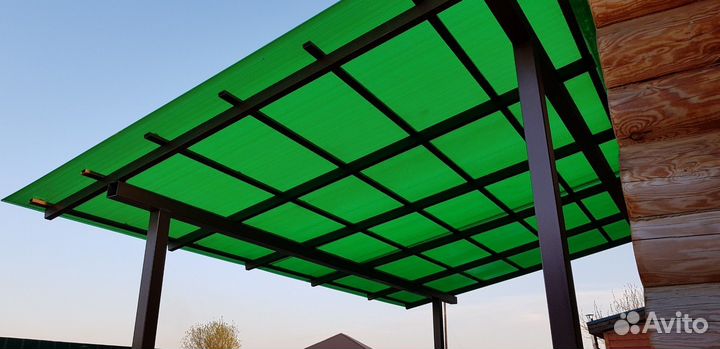 Сотовый поликарбонат 8 мм на навес