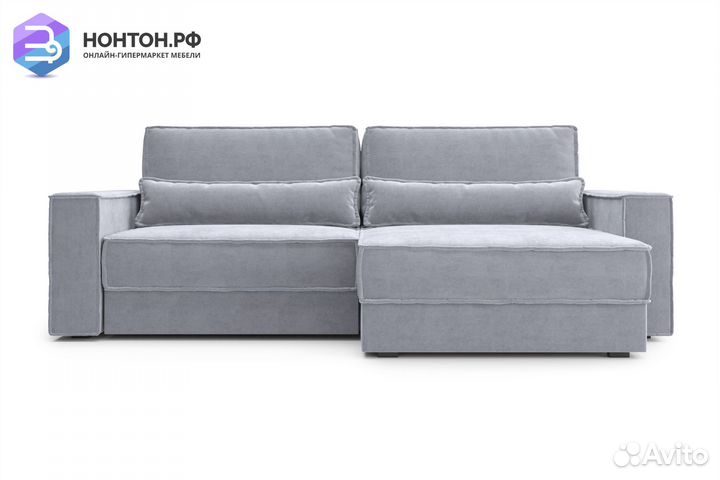 Диван угловой тик-так Сохо серый