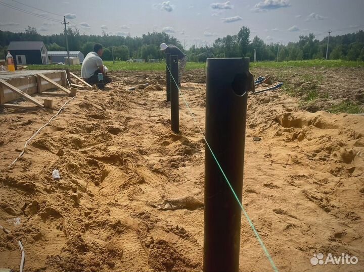 Винтовые сваи с монтажом