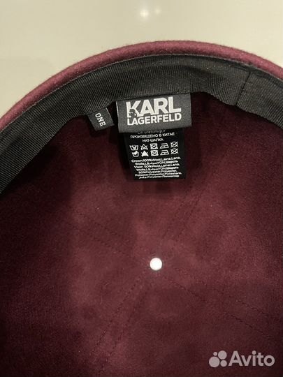 Кепка с помпонами теплая karl lagerfeld