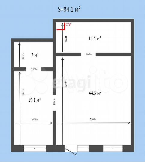 Сдам помещение свободного назначения, 84.9 м²