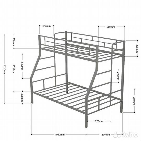 Двухъярусная детская кровать