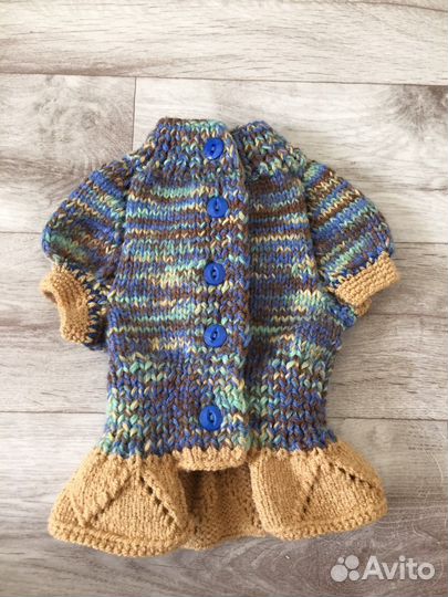 Вязаное платье / вязаная кофта для собачки новые